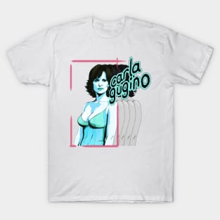 Carla Gugino watercolor portrait graphic design T-Shirt